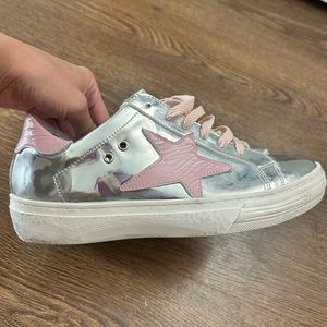 PIRANHA Silver Pink Star Sneaker